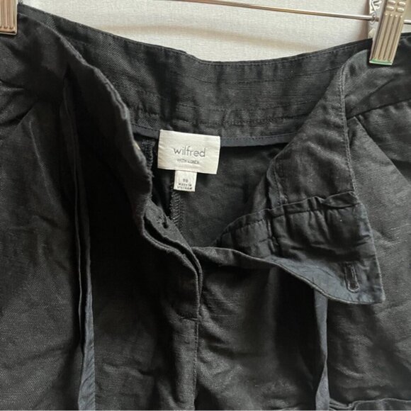 Wilfred Linen black belted shorts Sz 6 - Picture 4 of 8